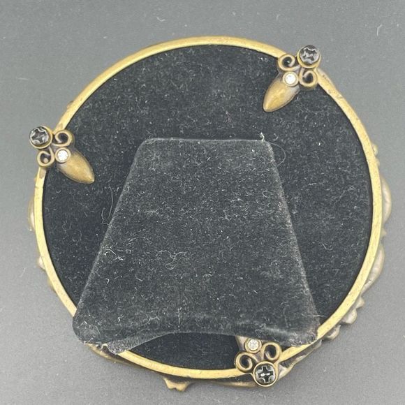 Beautiful Embellished Crystal Rhinestone Round Picture Frame Home Decor Gift - Picture 7 of 9